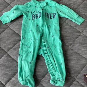 Carter’s Little Brother Footed pajamas bodysuit 3 month